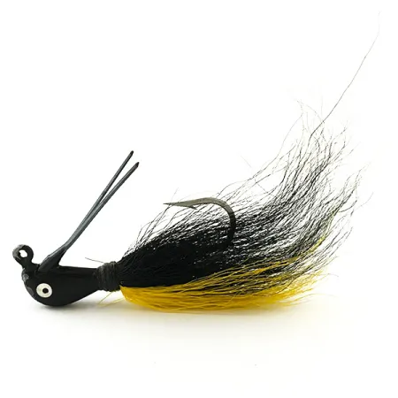 Northland Sting'r Bucktail Jig, Svart/Gul, 12g, Stinger-ögla, #6290