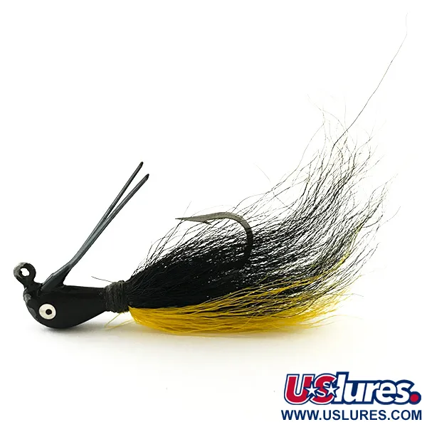Northland Sting'r Bucktail Jig, Svart/Gul, 12g, Stinger-ögla, #6290