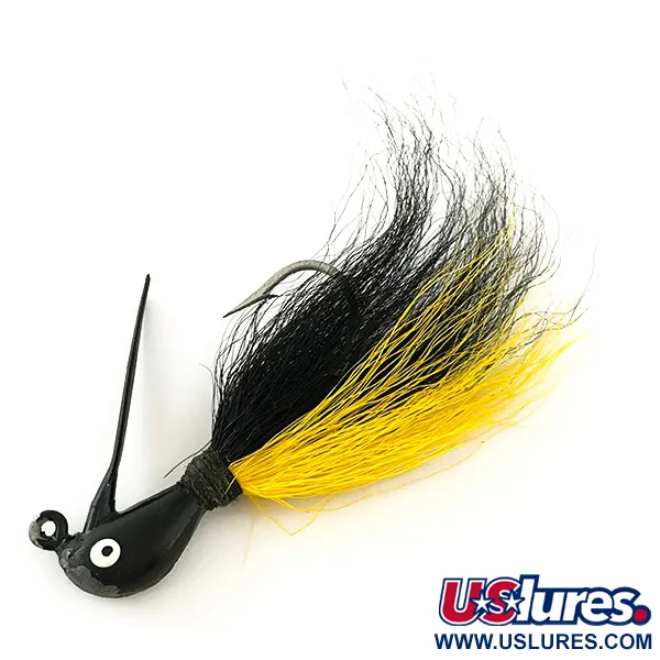 Northland Sting'r Bucktail Jig, Svart/Gul, 12g, Stinger-ögla, #6290