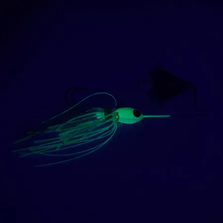 Strike King Mini Pro-Buzz Buzzbait, Nickel/Fluogrön, 10g, Glow, #6302