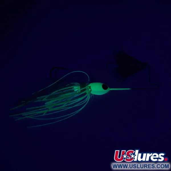 Strike King Mini Pro-Buzz Buzzbait, Nickel/Fluogrön, 10g, Glow, #6302