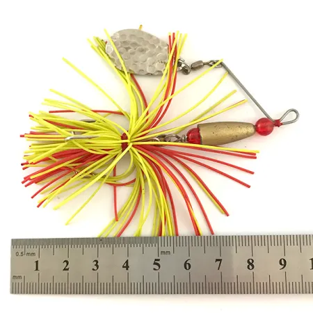 Spinner Bait Spinnerbait, Mässing/Nickel/Gul UV, 12g, UV-lyster, #6327