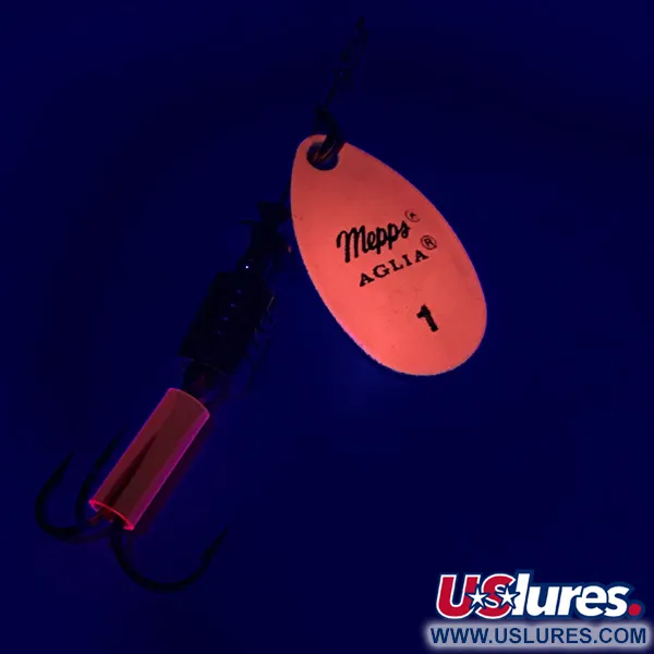 Mepps Aglia 1 Fluo Spinnare, Fluorescerande Rosa, 3.5g, UV, #6332