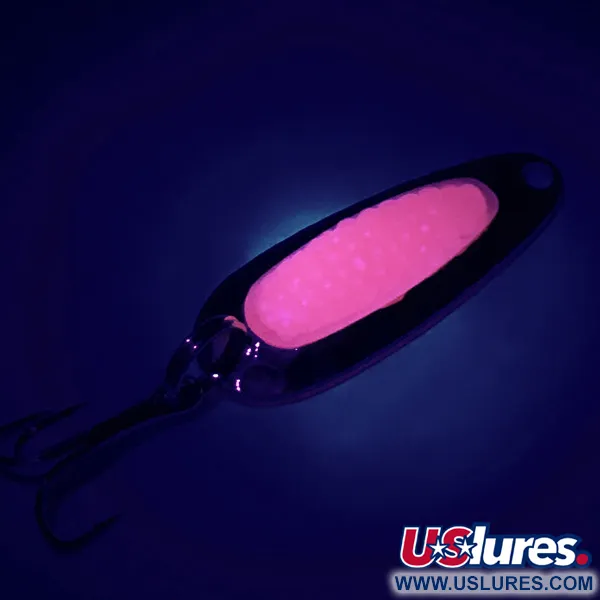 Nebco Pixee UV Skeddrag, Hamrad Nickel / Rosa, 4.5g, UV-Kärna, #6369