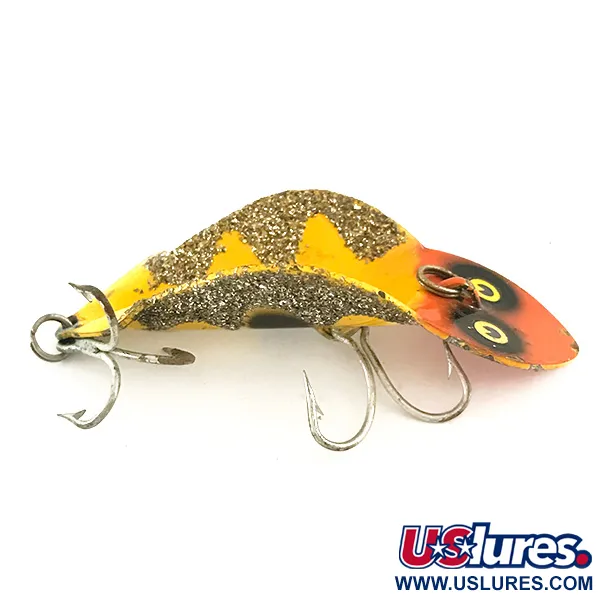 Buck Perry Spoonplug Skeddrag, Gul/Röd/Silver, 7g, Vintage, #6400