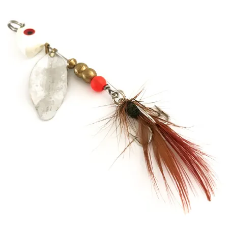 Mepps Lusox 1 Spinnare, Nickel / Röd, 10g, Blyskalle, #6403