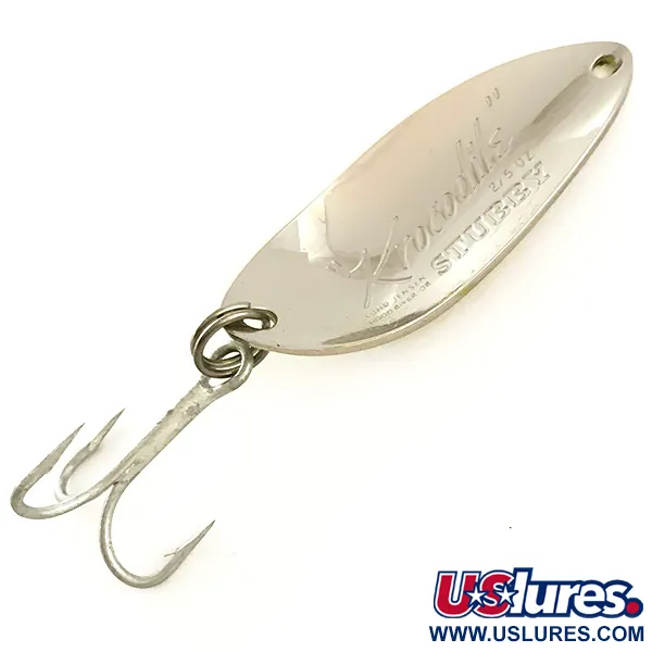 Luhr Jensen Krocodile Stubby UV Skeddrag, Nickel/Gul UV, 14g, #6437