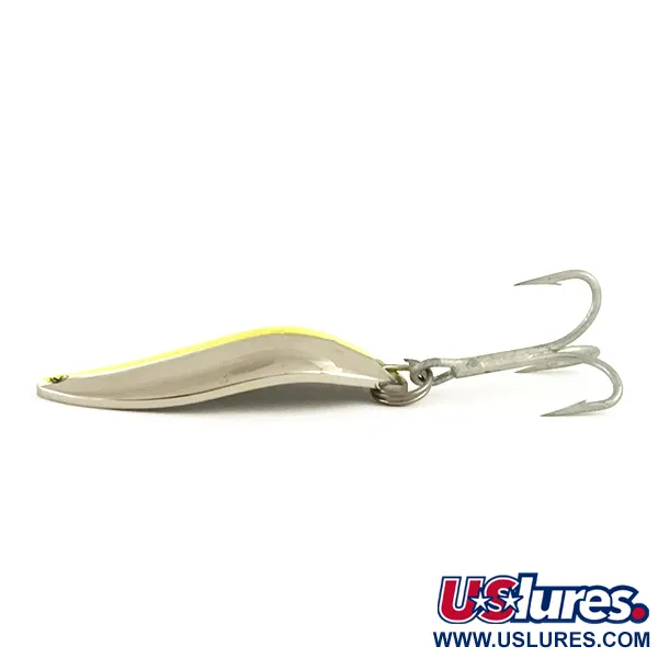 Luhr Jensen Krocodile Stubby UV Skeddrag, Nickel/Gul UV, 14g, #6437