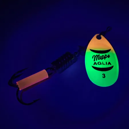 Mepps Aglia 3 Fluo UV Spinnare, Fluo Tiger, 7g, UV-reaktiv, #6456