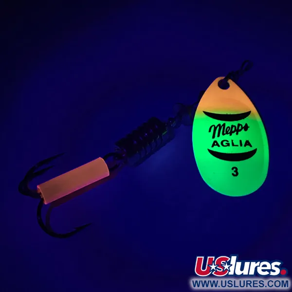 Mepps Aglia 3 Fluo UV Spinnare, Fluo Tiger, 7g, UV-reaktiv, #6456