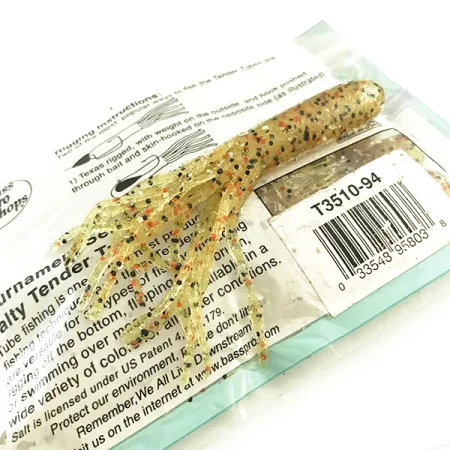 Bass Pro Shops Salty Tender Tubes Mjukbete, Brun, 9cm, salt, #6486