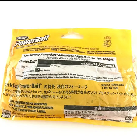 Berkley Power Worm gummibete, Mörkröd/Blått Glitter, 18cm, #6487