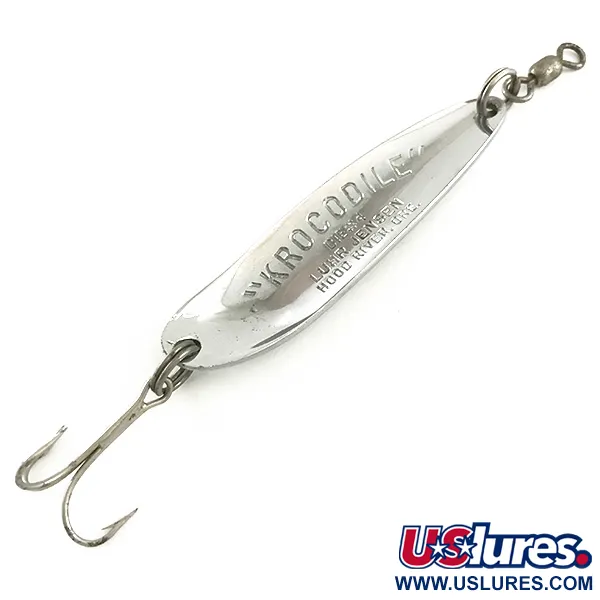 Luhr Jensen Krocodile Die #4 Skeddrag, Nickel/Grön, 14g, Långkast, #6490