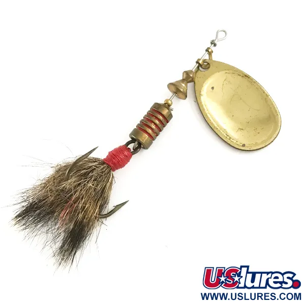 Mepps Aglia 3 dressed Spinnare, Guld / Röd, 7,3g, Ekorrsvans, #6509