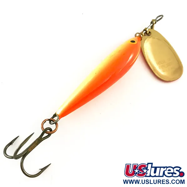 Blue Fox Vibrax Minnow Spin 2 Spinnare, Orange/Guld, 7g, Finland, #6517