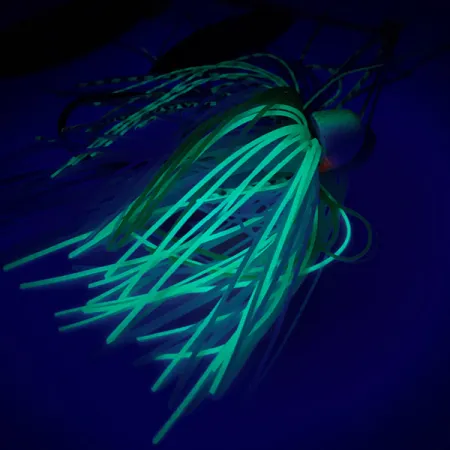 Strike King KVD Spinnerbait, Gul/Vit/Grå, 18g, Glow-kjol, #6531