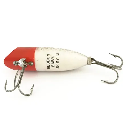 Heddon Baby Lucky 13 Ytbete, Röd/Vit/Silver, 9g, #6550