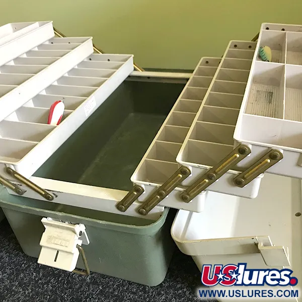 Plano 8600 Vintage Fiskelåda, Vit/Grå, 6 Hyllplan, #6574