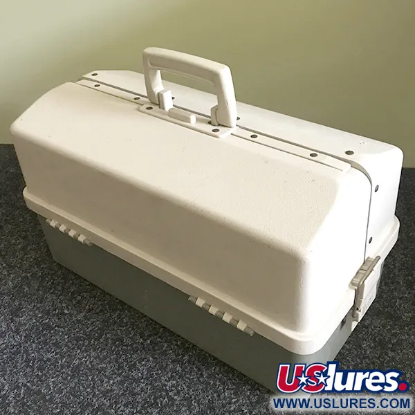 Plano 8600 Vintage Fiskelåda, Vit/Grå, 6 Hyllplan, #6574