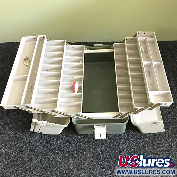 Plano 8600 Vintage Fiskelåda, Vit/Grå, 6 Hyllplan, #6574