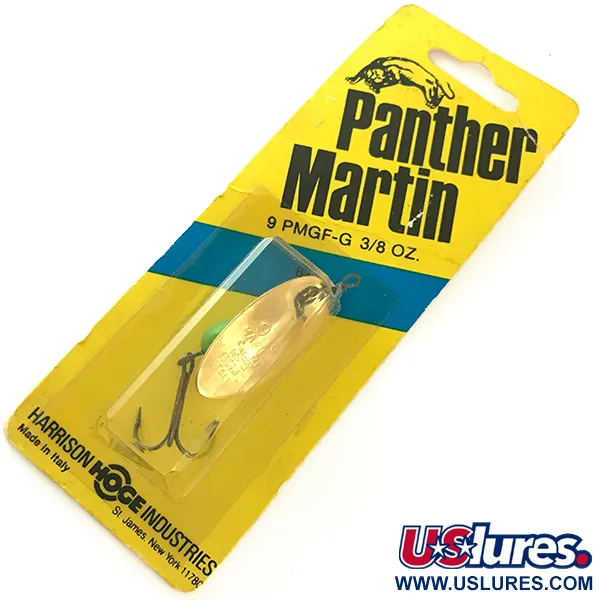 Panther Martin 9 Spinnare, Guld, 10.6g, In-Line Sked, #9 PMGF-G