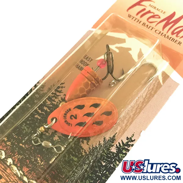 Luhr Jensen Fire Max Miracle 2 UV Spinnare, Orange, 7g, Kammare, #6580