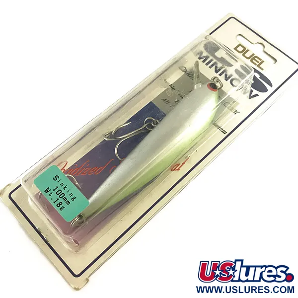 Yo-Zuri Duel CS Minnow Sjunkande, Silver / Grön, 18g, Rassel, #6589