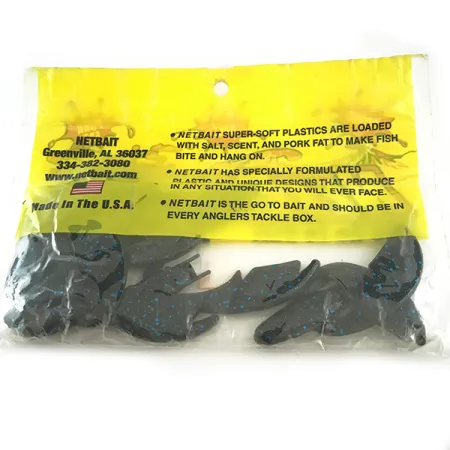 NetBait Paca Chunk jigg, Black Blue Flk, 7.5cm, jig trailer, #6594