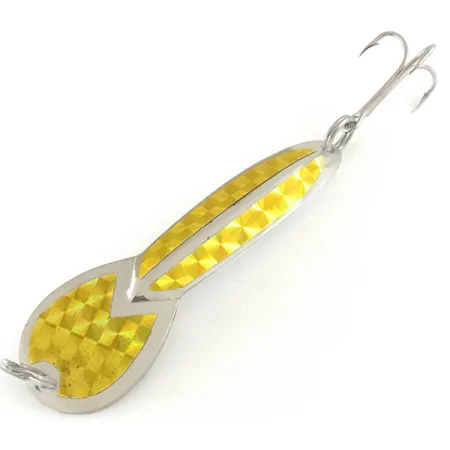 Glen Evans Loco 4 Skeddrag, Nickel/Guldhologram, 23g, Vintage, #6600