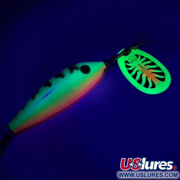 Blue Fox Vibrax Minnow Spin 1 UV Spinnare, Fire Tiger, 4g, UV, #6601