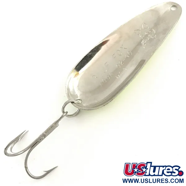 Blue Fox Aqua Spoon Skeddrag, Five of Diamond, 14g, Glow, #6612