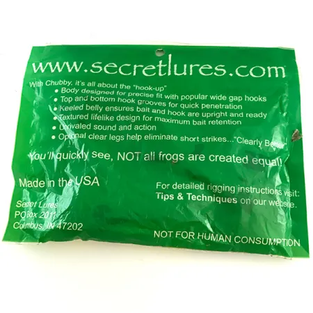 Secret Lures Chubby Frog Grodjigg, Mean Green, Ljudeffekt, #6670