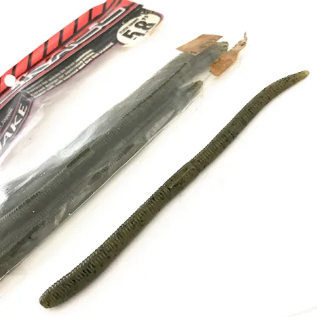 Jackall Flick Shake Worm jigg, Green Pumpkin Pepper, 14cm, #6679