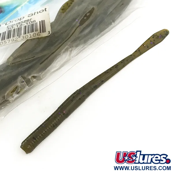 Open Water Drop Shot Gummibete, Oliv, 10,2cm, Finesse, #6680