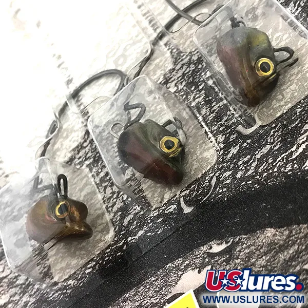 Duh!!! Head Kit Offset-jigghuvud, Oliv / Röd, 11g, Vasskyddad, #6722