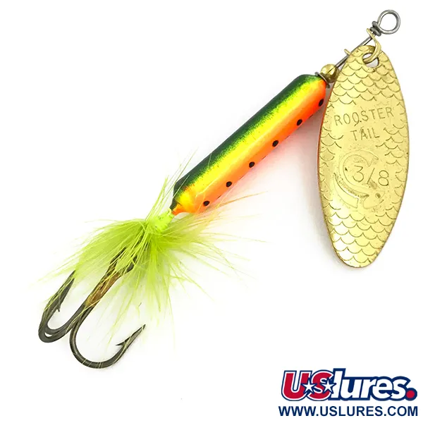 Worden’s Original Rooster Tail UV Spinnare, Gold/Fire Tiger, 12g, #6876