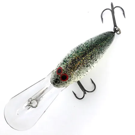 Norman DD22 Wobbler, Vit/Svart/Regnbågsglitter, 28g, #6742