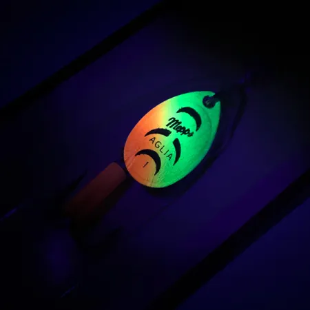 Mepps Aglia 1 Spinnare, Fire Tiger, 3.5g, UV-reaktiv, #6745