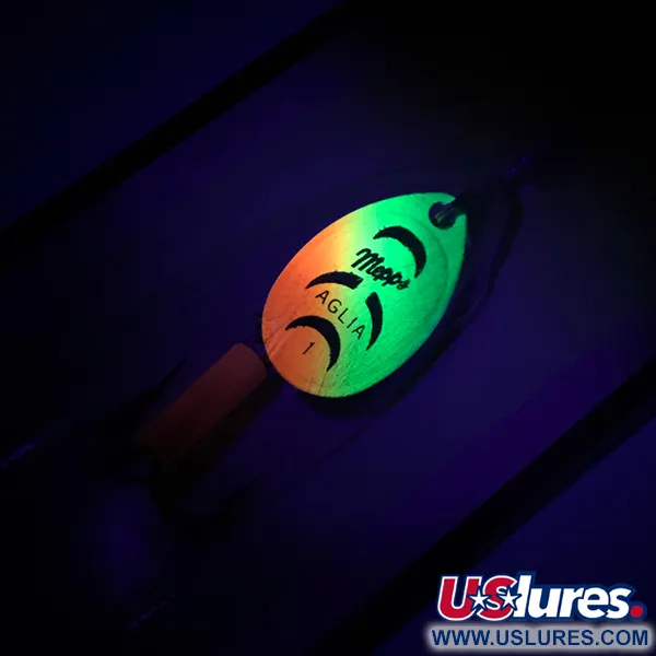 Mepps Aglia 1 Spinnare, Fire Tiger, 3.5g, UV-reaktiv, #6745