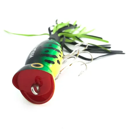 Fred Arbogast Hula Popper Ytbete, Fire Tiger, 10g, #6760