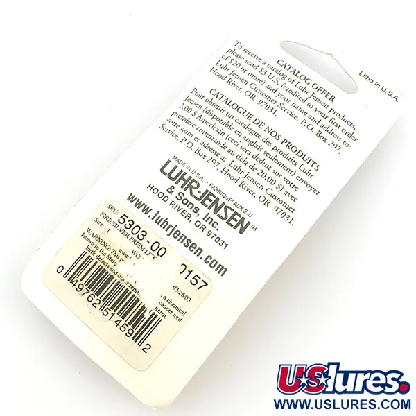 Luhr Jensen Loco 1 UV Skeddrag, Red / Hologram, 4g, UV-lyster, #6779