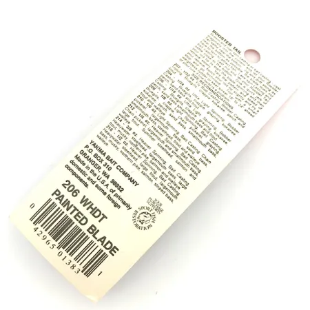 Worden’s Original Rooster Tail Painted Blade Spinnare, Vit, 1,7g, #6792