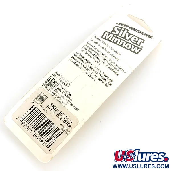 Johnson Silver Minnow Skeddrag, Guld, 7g, Vasskydd, #6798