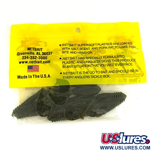 Netbait Kickin B Chunk Jigg, Green Pumpkin, 7.5cm, Trailer, #6836