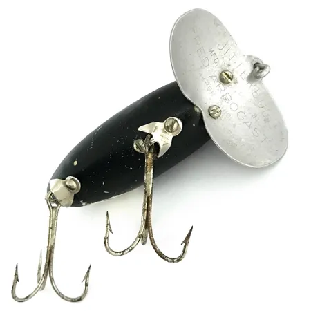 Fred Arbogast Jitterbug Ytbete, Svart, 14g, Metallsked, #6857