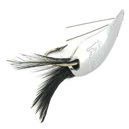 Weezel bait Rex Spoon Skeddrag, Nickel / Svart, 12,5g, Vasskydd, #6879