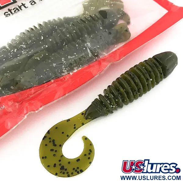 YUM soft bait 8pcs jigg, Green Pumpkin, 10cm, LPT, #6893
