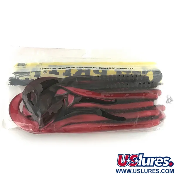 Culprit Original Worm jigg, Red Shad, 14cm, Ribbon Tail, #6897