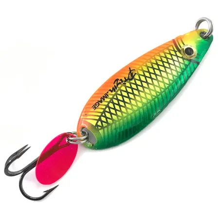 Key Largo Syco Spoon UV Skeddrag, Rainbow Fish, 14g, UV-Finish, #6907