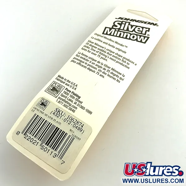 Johnson Silver Minnow Weedless Skeddrag, Silver, 14g, Vasskydd, #6922